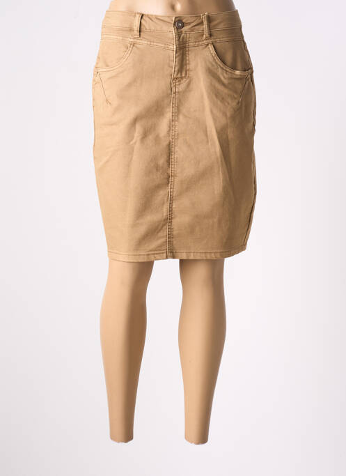 Jupe mi-longue marron CREAM pour femme