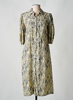 Robe mi-longue manches 3/4 manches 3/4 beige BLA-BLA femme