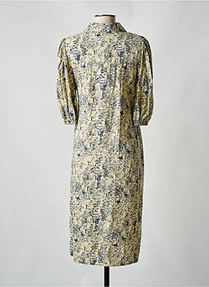 Robe mi-longue manches 3/4 manches 3/4 beige BLA-BLA femme