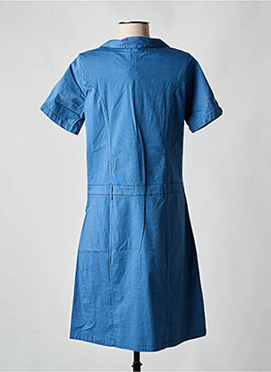 Robe mi-longue manches courtes manches courtes bleu AGATHE & LOUISE femme