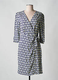Robe mi-longue manches 3/4 manches 3/4 violet JULIE GUERLANDE femme