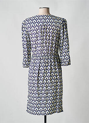 Robe mi-longue manches 3/4 manches 3/4 violet JULIE GUERLANDE femme