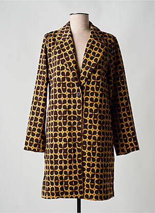 Manteau long coupe cintrée sans capuche marron SURKANA femme