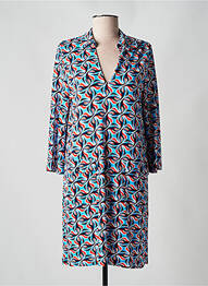 Robe mi-longue manches longues manches longues bleu SURKANA femme