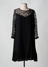 Robe courte manches longues manches longues noir FREEMAN T.PORTER femme
