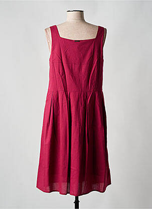 Robe mi-longue doublure fines bretelles rouge L'ATELIER D'ANNA femme