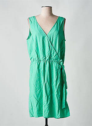Robe mi-longue sans manche sans manche vert C'EST BEAU LA VIE femme