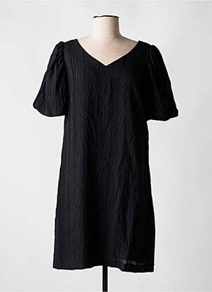 Robe courte manches courtes manches courtes noir SURKANA femme