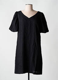 Robe courte manches courtes manches courtes noir SURKANA femme