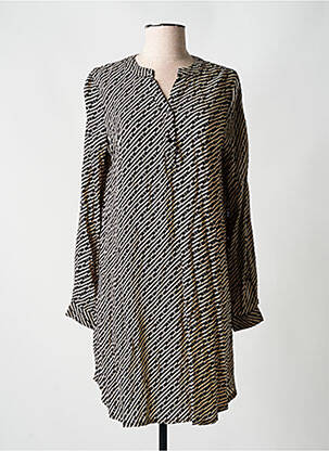 Robe courte manches longues manches longues noir KAFFE femme