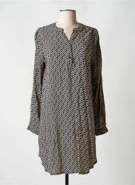 Robe courte manches longues manches longues noir KAFFE femme