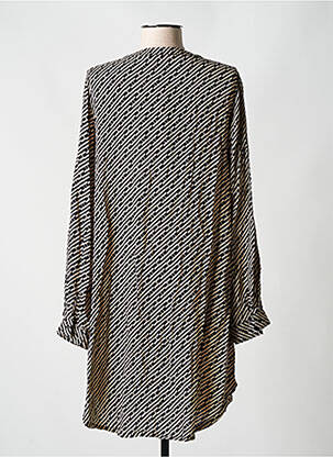 Robe courte manches longues manches longues noir KAFFE femme