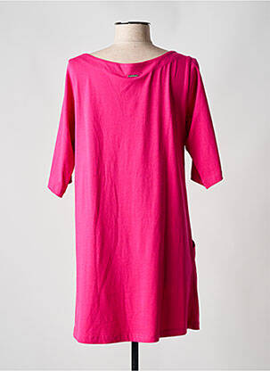 Robe courte manches 3/4 manches 3/4 rose AGATHE & LOUISE femme