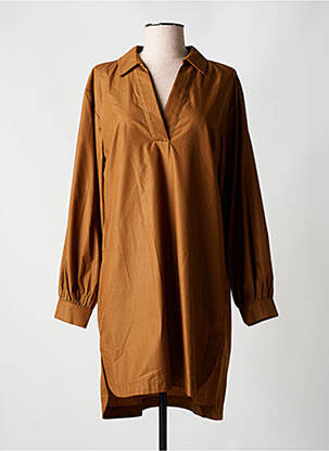Tunique manches longues marron KAFFE pour femme
