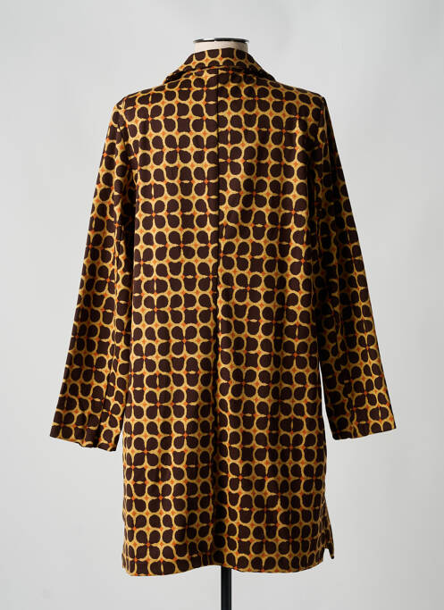 Manteau long coupe cintrée sans capuche marron SURKANA femme