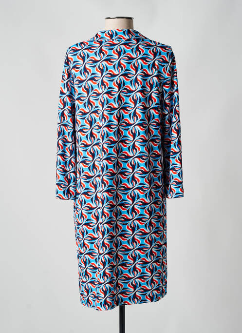 Robe mi-longue manches longues manches longues bleu SURKANA femme