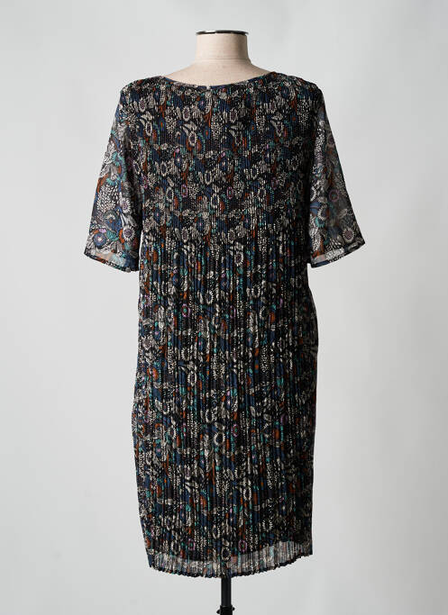 Robe mi-longue coupe fluide manches courtes noir LOLA ESPELETA femme