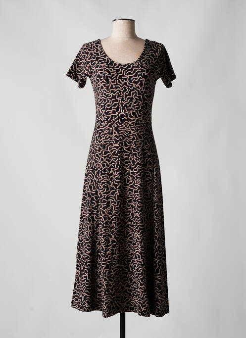 Robe mi-longue noir SKUNKFUNK pour femme