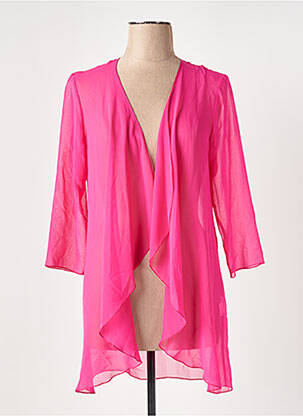 Gilet manches longues manches 3/4 rose GREGORY PAT femme