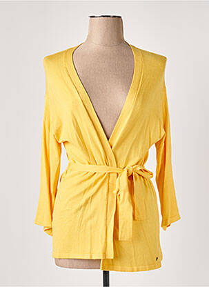 Gilet manches longues stretch jaune SURKANA femme