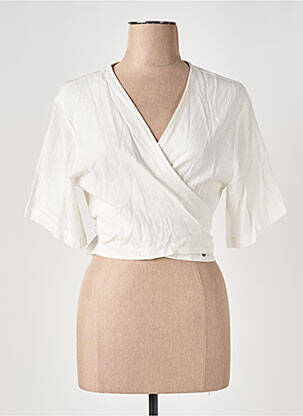 Gilet cache-cœur beige SURKANA pour femme