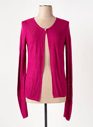 Gilet manches longues rose MORGAN pour femme