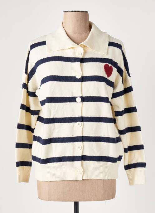 Gilet manches longues beige MOLLY BRACKEN pour femme