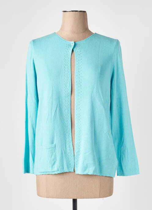 Gilet manches longues bleu I.ODENA pour femme