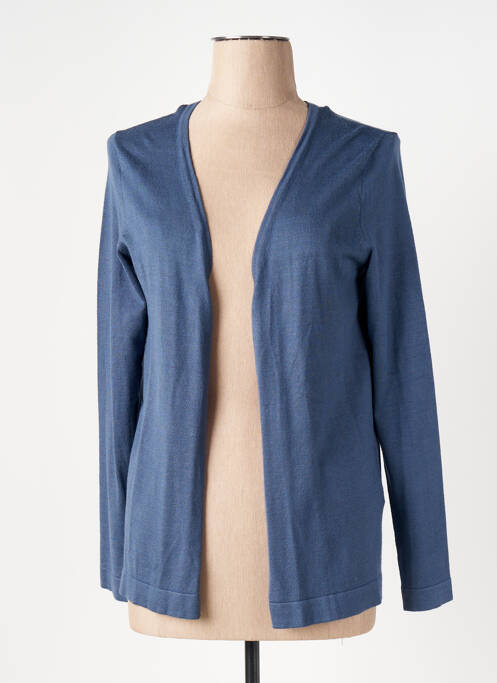 Gilet manches longues bleu KAFFE pour femme