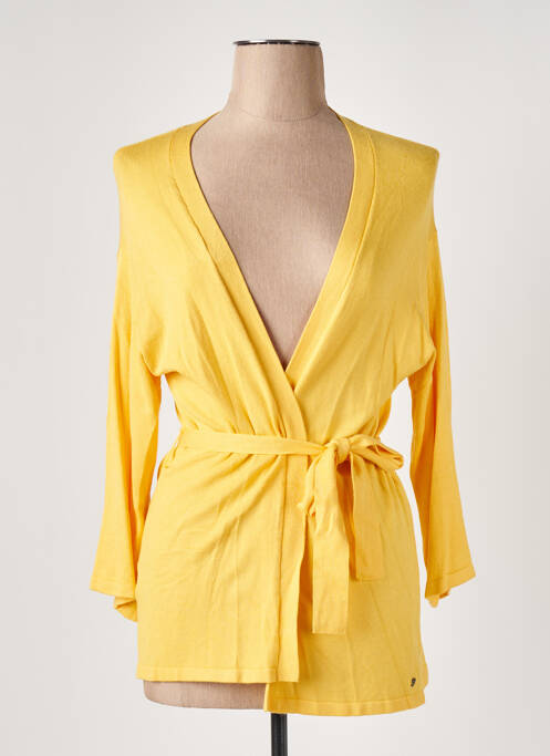 Gilet manches longues jaune SURKANA pour femme
