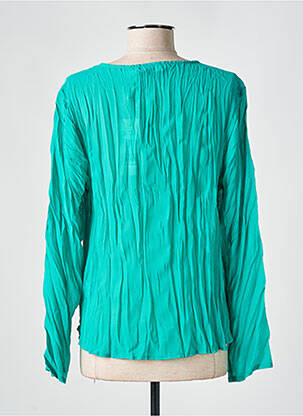 Chemisier coupe cintrée manches longues vert CREAM femme