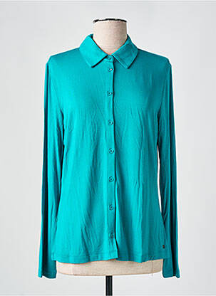 Chemisier coupe cintrée manches longues bleu SURKANA femme