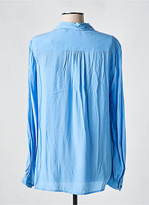 Chemisier coupe droite manches longues bleu TONI femme