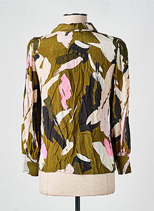 Chemisier coupe droite manches longues vert KAFFE femme