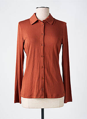 Chemisier coupe cintrée manches longues orange SURKANA femme
