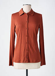 Chemisier coupe cintrée manches longues orange SURKANA femme