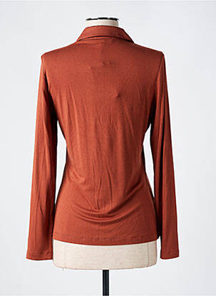 Chemisier coupe cintrée manches longues orange SURKANA femme