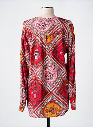 Chemisier coupe cintrée manches longues rouge SURKANA femme
