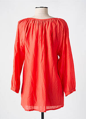 Blouse légère et transparente manches longues orange AGATHE & LOUISE femme