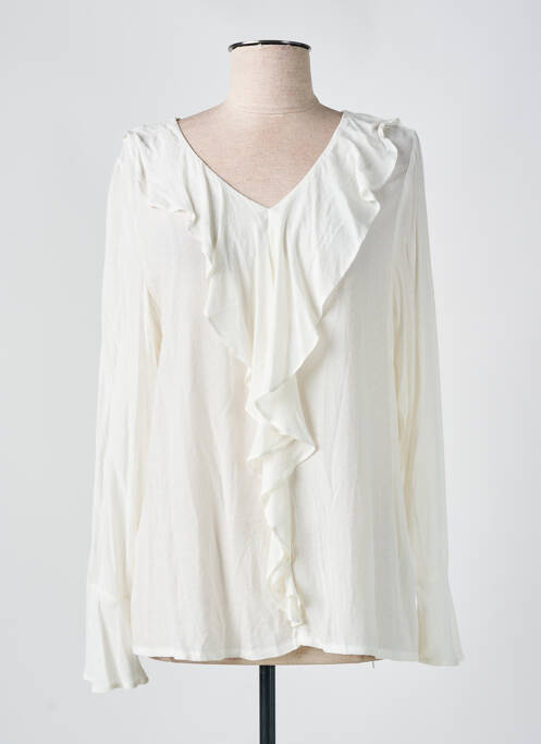 Blouse légère et transparente manches longues beige CREAM femme