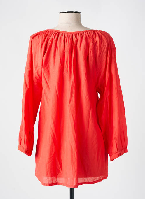 Blouse poignets boutonnés avec fente manches longues orange AGATHE & LOUISE femme