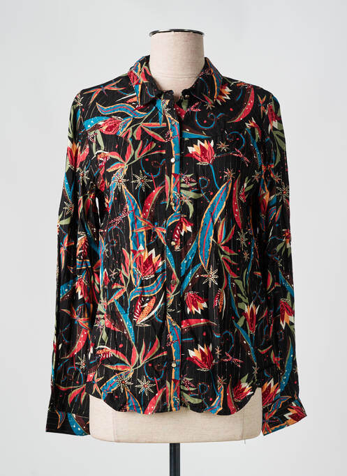 Chemisier imprimé fleurs manches longues noir LOLA ESPELETA femme