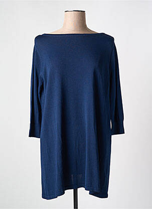 Pull col bateau manches 3/4 bleu FRACOMINA femme