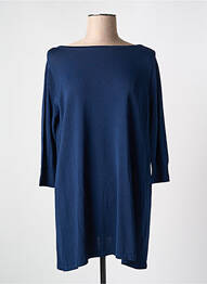 Pull col bateau manches 3/4 bleu FRACOMINA femme