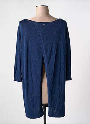 Pull col bateau manches 3/4 bleu FRACOMINA femme