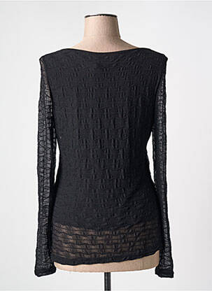 Top col carré manches longues noir CREAM femme