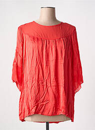 Blouse fermeture boutonnée au dos manches 3/4 rouge FRACOMINA femme