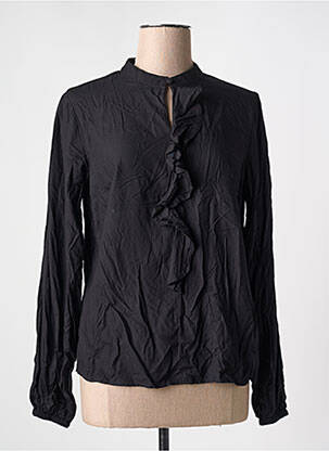 Blouse col rond manches longues noir CREAM femme