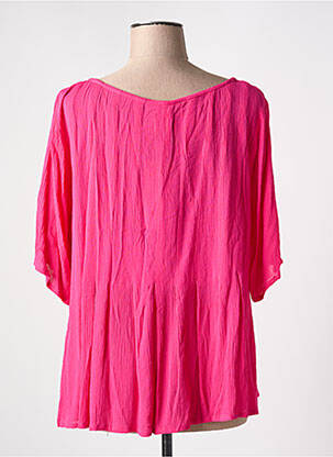 Blouse col rond manches 3/4 rose AGATHE & LOUISE femme