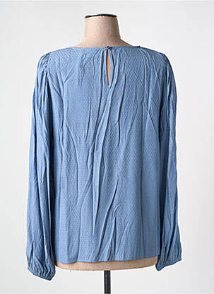 Blouse légère et transparente manches longues bleu KAFFE femme